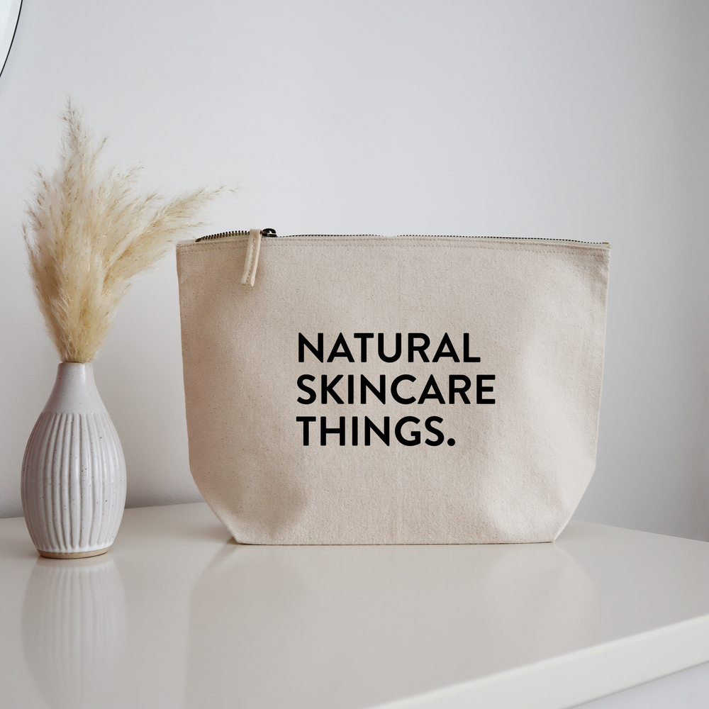 Natural skincare storage make up toiletry bag