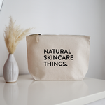 Natural skincare storage make up toiletry bag