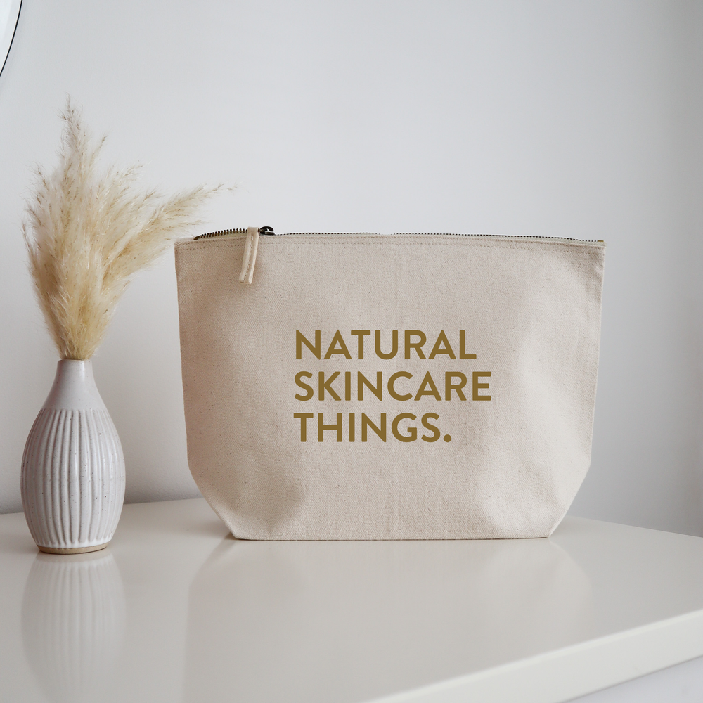 Natural skincare storage make up toiletry bag