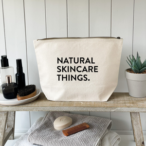 Natural skincare storage make up toiletry bag