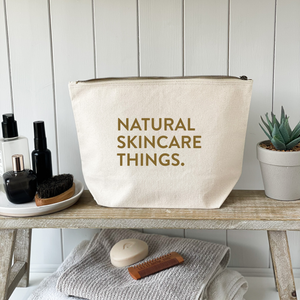 Natural skincare storage make up toiletry bag