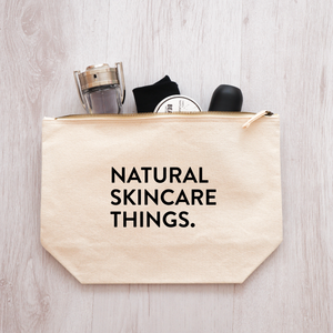 Natural skincare storage make up toiletry bag