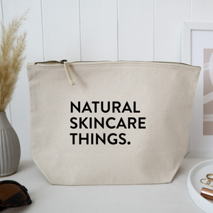 Natural skincare storage make up toiletry bag