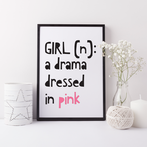 Definition of a girl print