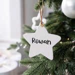 Personalised name star / bauble decoration for Christmas