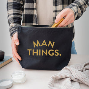 Black Man things zipped wash / toiletry bag